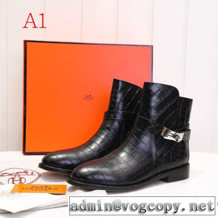 2色可選 レザーブーツ 機能性が良くブランド新品 エルメス 2019-2020秋冬のファッション HERMES 使いやすさのトレンド