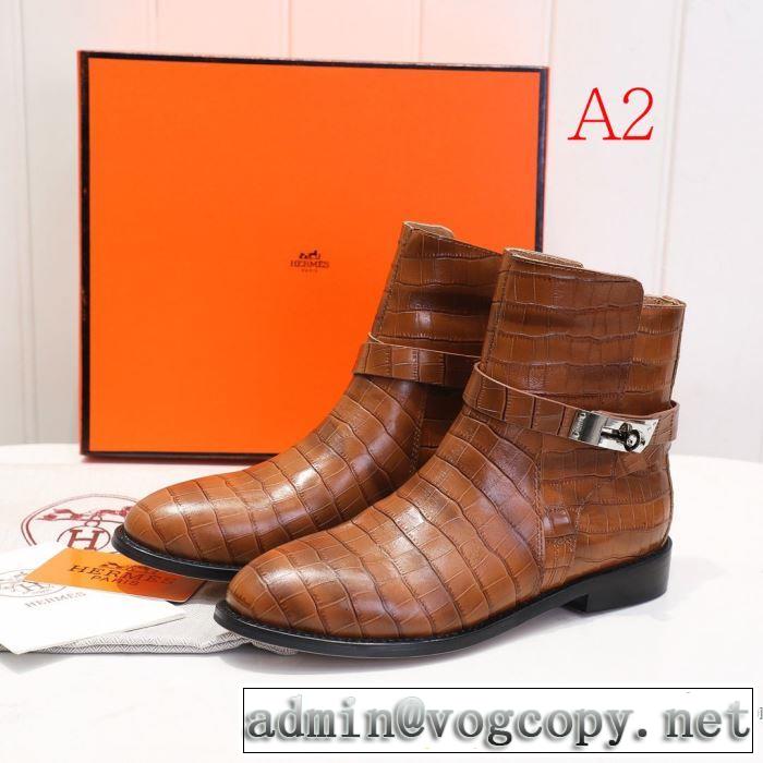 2色可選 レザーブーツ 機能性が良くブランド新品 エルメス 2019-2020秋冬のファッション HERMES 使いやすさのトレンド