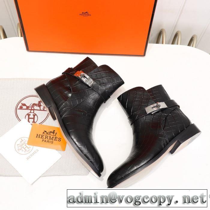 2色可選 レザーブーツ 機能性が良くブランド新品 エルメス 2019-2020秋冬のファッション HERMES 使いやすさのトレンド