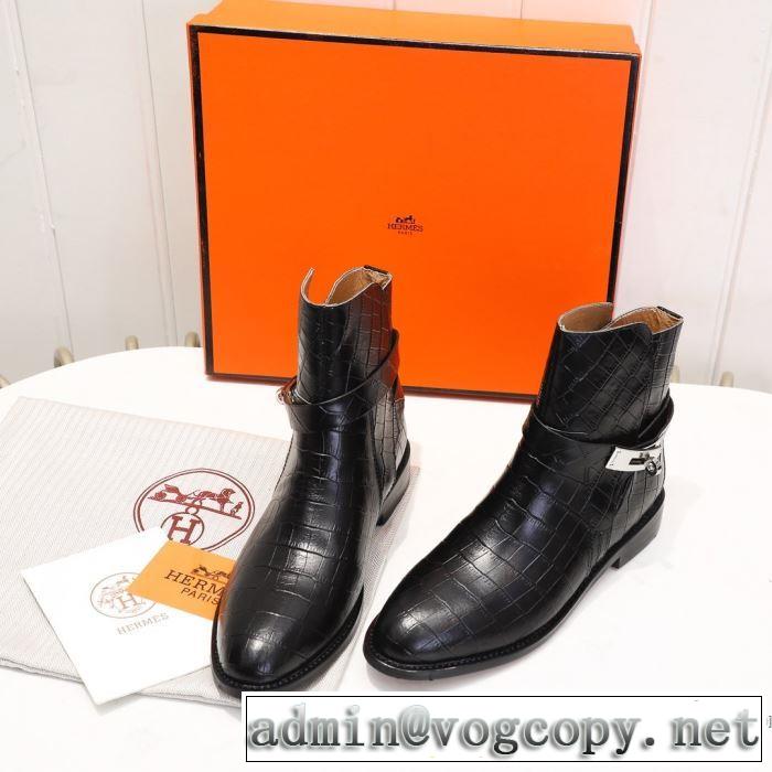 2色可選 レザーブーツ 機能性が良くブランド新品 エルメス 2019-2020秋冬のファッション HERMES 使いやすさのトレンド