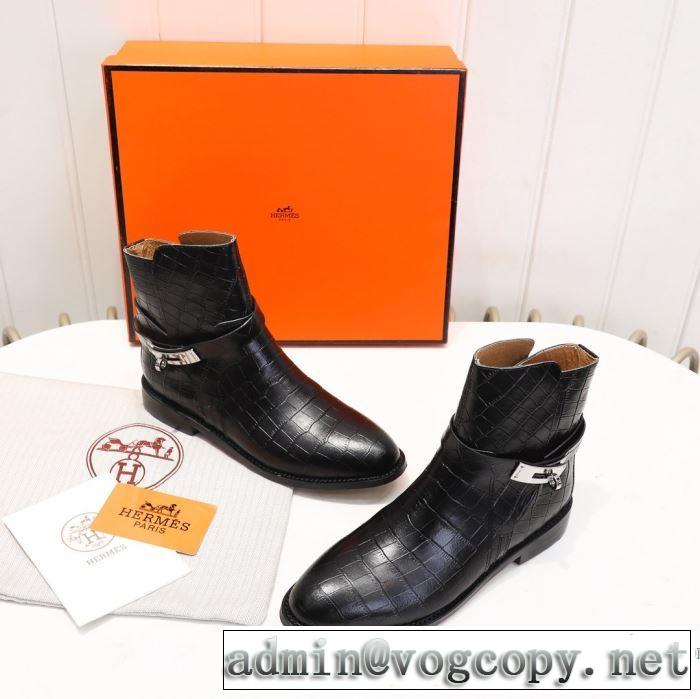 2色可選 レザーブーツ 機能性が良くブランド新品 エルメス 2019-2020秋冬のファッション HERMES 使いやすさのトレンド