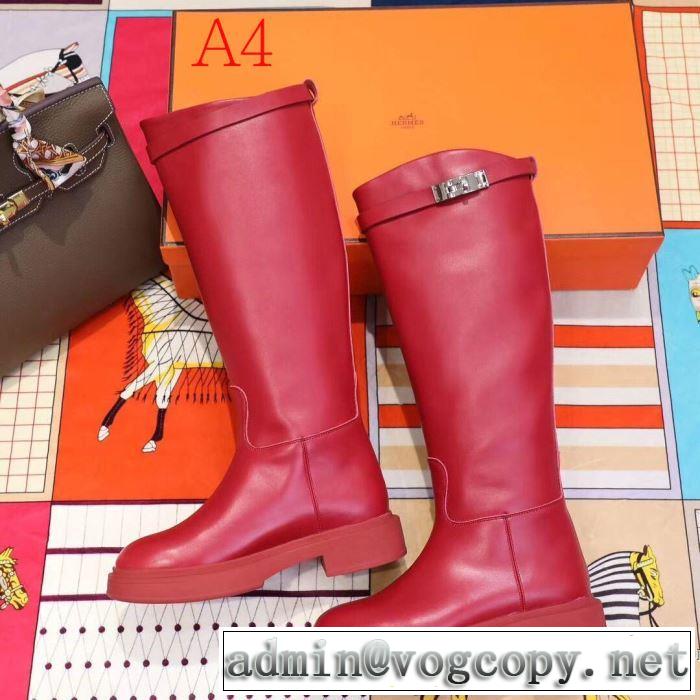 多色可選HERMES おしゃれさんはいち早く取り レザーブーツ 2019秋、イチオシ上品 エルメス  新作アイテムが今年流