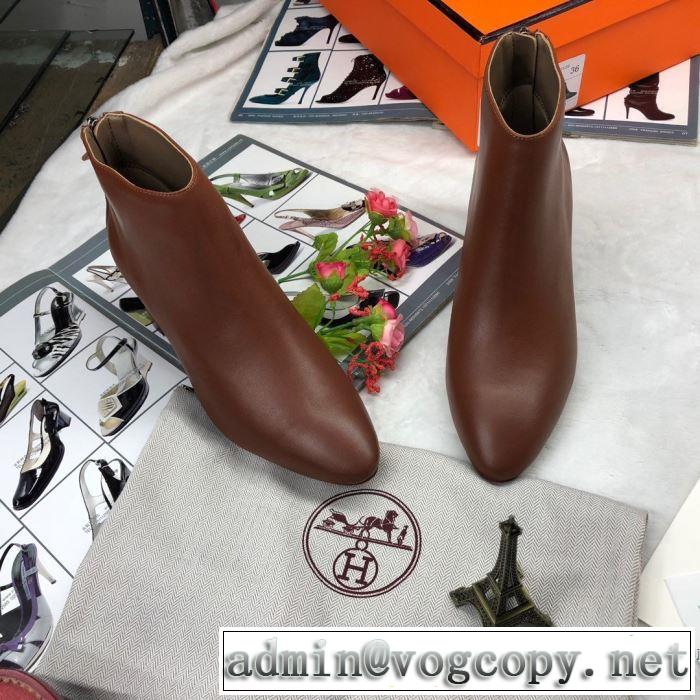 秋冬から人気継続中 レザーブーツ エルメス 最速2019秋冬トレンドブランド HERMES 今年らしい新しい人気色