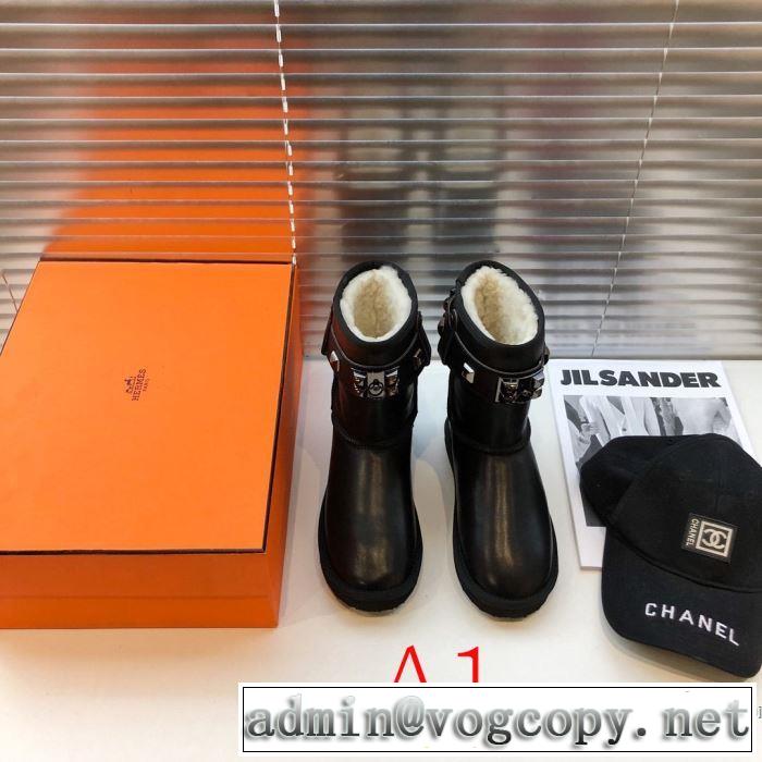 2色可選 最新作おすすめしたい秋冬 エルメス 寒い季節トレンド上品 HERMES 先取り 2019/2020秋冬ファッション レザーブーツ