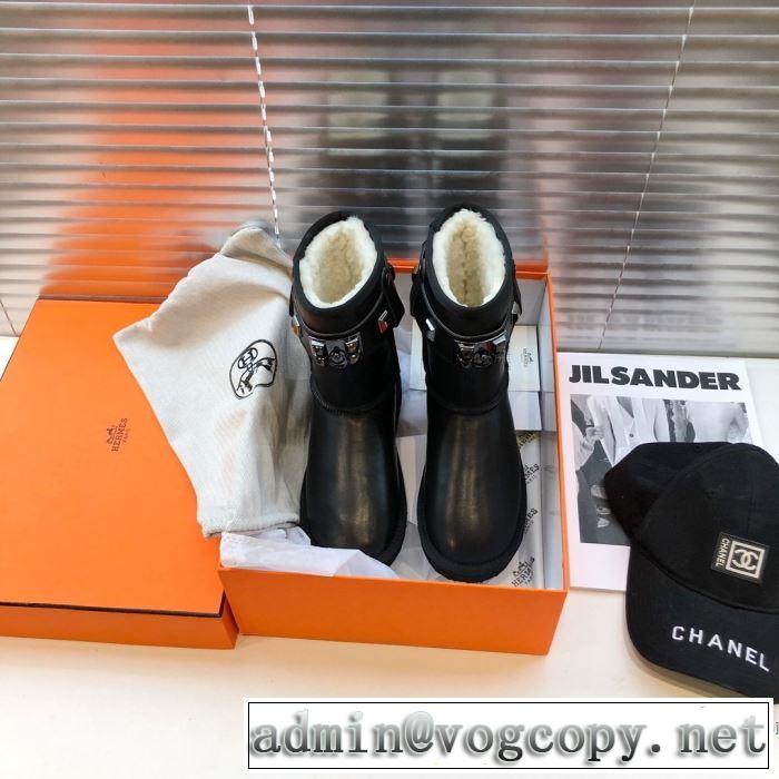 2色可選 最新作おすすめしたい秋冬 エルメス 寒い季節トレンド上品 HERMES 先取り 2019/2020秋冬ファッション レザーブーツ