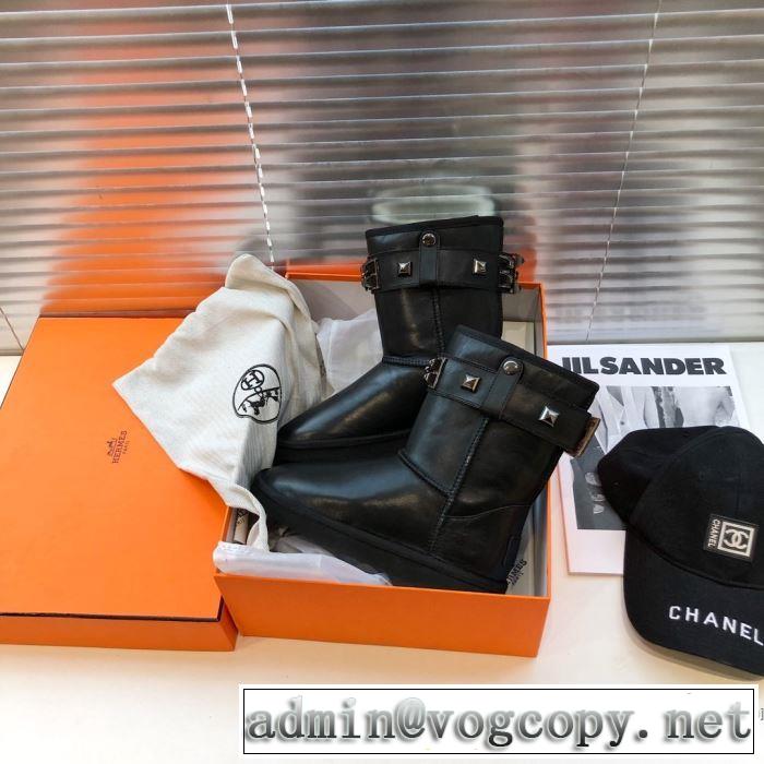 2色可選 最新作おすすめしたい秋冬 エルメス 寒い季節トレンド上品 HERMES 先取り 2019/2020秋冬ファッション レザーブーツ