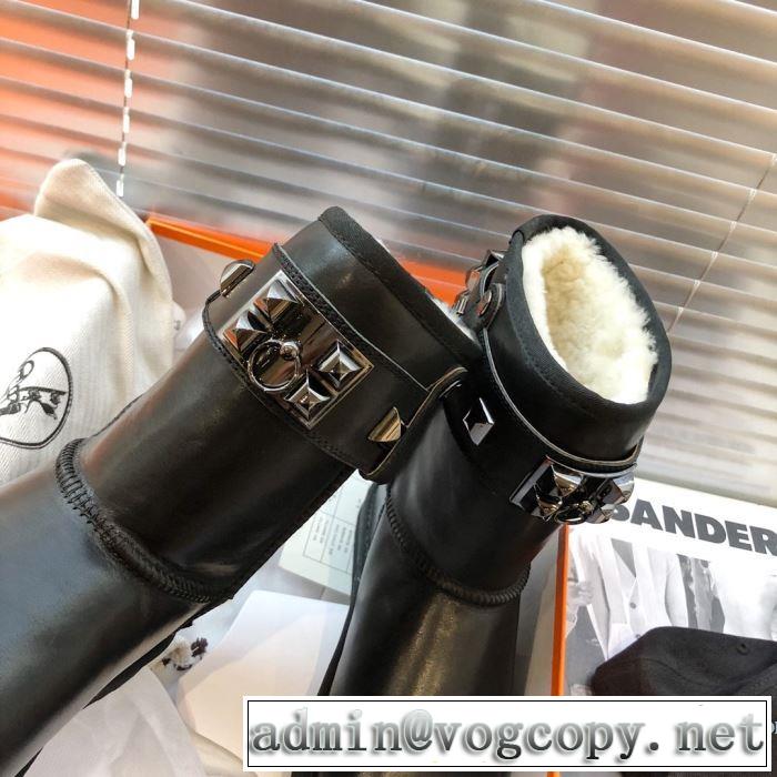 2色可選 最新作おすすめしたい秋冬 エルメス 寒い季節トレンド上品 HERMES 先取り 2019/2020秋冬ファッション レザーブーツ