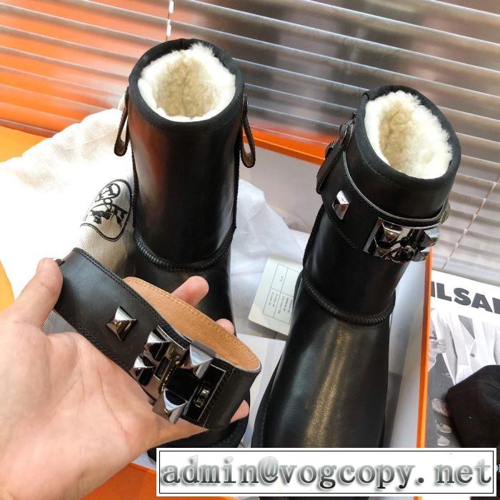2色可選 最新作おすすめしたい秋冬 エルメス 寒い季節トレンド上品 HERMES 先取り 2019/2020秋冬ファッション レザーブーツ