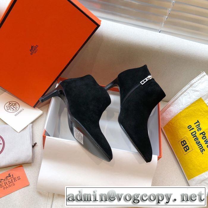2019-2020秋冬流行色紹介 3色可選 レザーブーツ エルメス 最新秋冬トレンドをチェック HERMES 今年の秋冬のトレンド激安セール