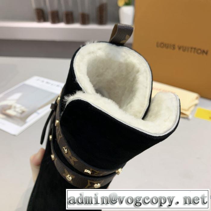 秋冬ファッションコーディネート 2色可選 ルイ ヴィトン LOUIS VUITTON最重要！2019秋冬トレンド  レザーブーツ 最新トレンドコーデおすすめ