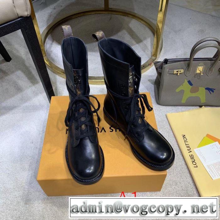 2色可選 ルイ ヴィトン2019秋に注目したい  LOUIS VUITTON 一番おしゃれ秋冬トレンド レザーブーツ おしゃれさんはいち早く取り
