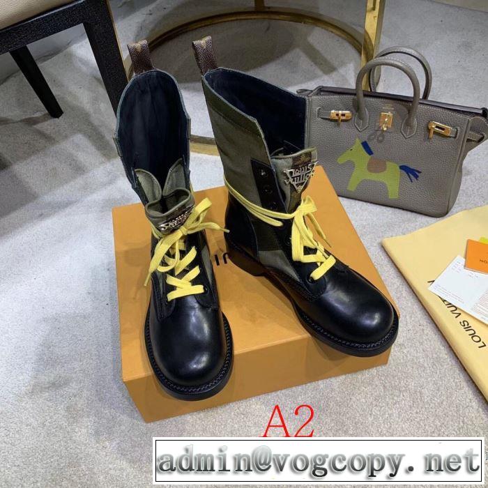 2色可選 ルイ ヴィトン2019秋に注目したい  LOUIS VUITTON 一番おしゃれ秋冬トレンド レザーブーツ おしゃれさんはいち早く取り