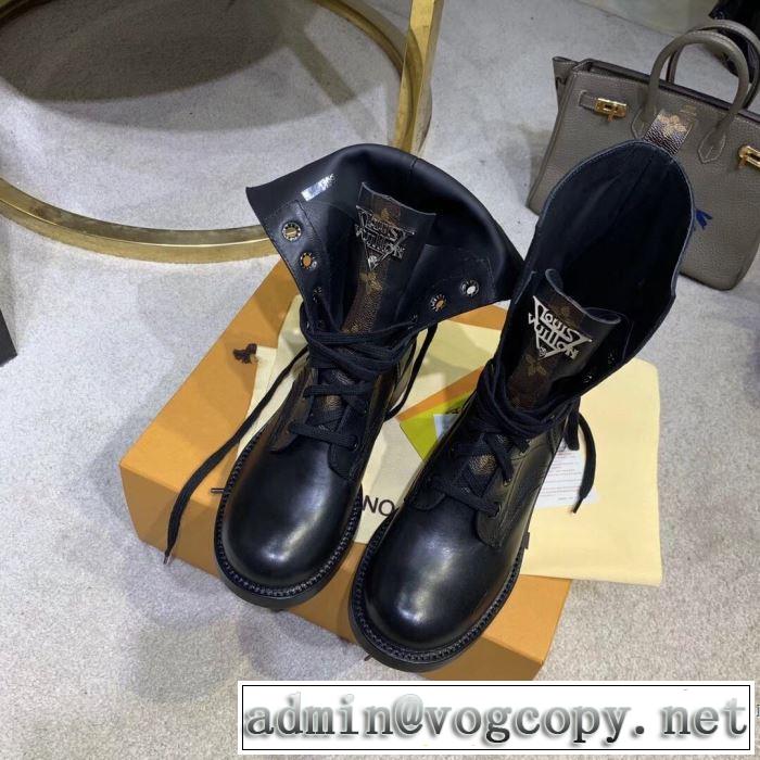 2色可選 ルイ ヴィトン2019秋に注目したい  LOUIS VUITTON 一番おしゃれ秋冬トレンド レザーブーツ おしゃれさんはいち早く取り