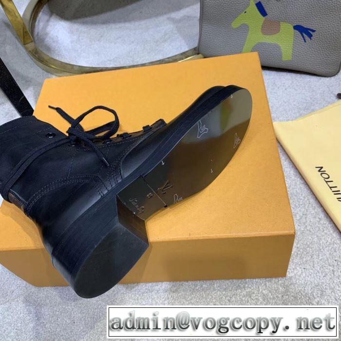 2色可選 ルイ ヴィトン2019秋に注目したい  LOUIS VUITTON 一番おしゃれ秋冬トレンド レザーブーツ おしゃれさんはいち早く取り