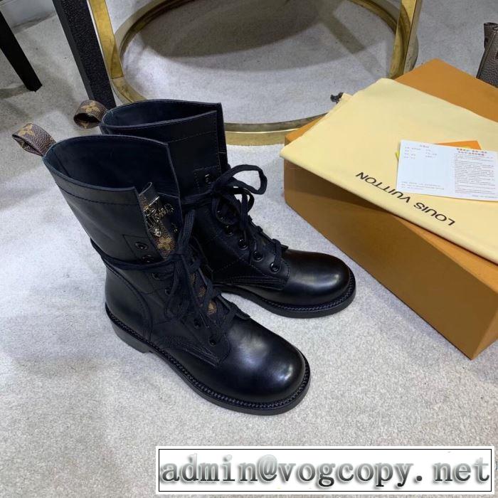 2色可選 ルイ ヴィトン2019秋に注目したい  LOUIS VUITTON 一番おしゃれ秋冬トレンド レザーブーツ おしゃれさんはいち早く取り