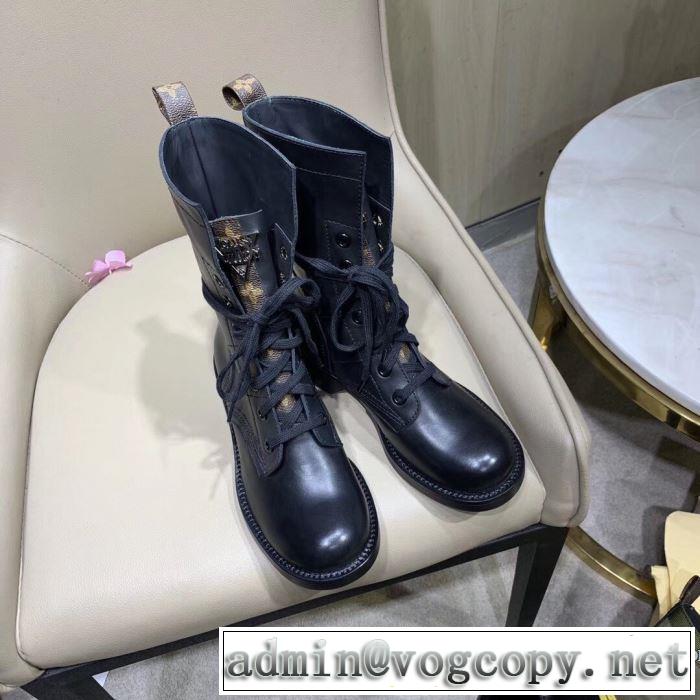 2色可選 ルイ ヴィトン2019秋に注目したい  LOUIS VUITTON 一番おしゃれ秋冬トレンド レザーブーツ おしゃれさんはいち早く取り
