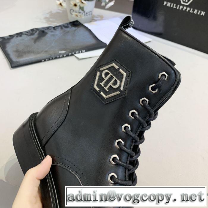 レザーブーツ 今年注目すべき秋冬ファッション フィリッププレインヒットする秋冬コレクション  PHILIPP PLEIN 2019トレンドアイテム激安