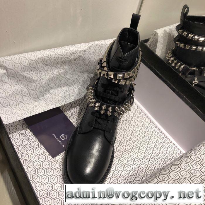 2019秋に注目したい フィリッププレイン一番おしゃれ秋冬トレンド  PHILIPP PLEIN レザーブーツ 秋ファションのトレンド