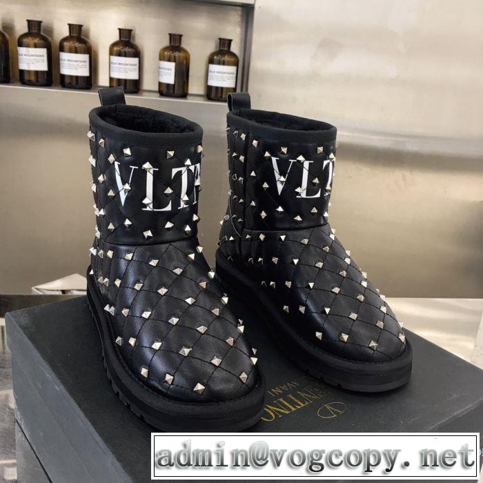 2色可選 サイズのよさを感じる新作 レザーブーツ 今年の流行りファション ヴァレンティノ VALENTINO 【2019秋冬トレンド】押さえておきたい*
