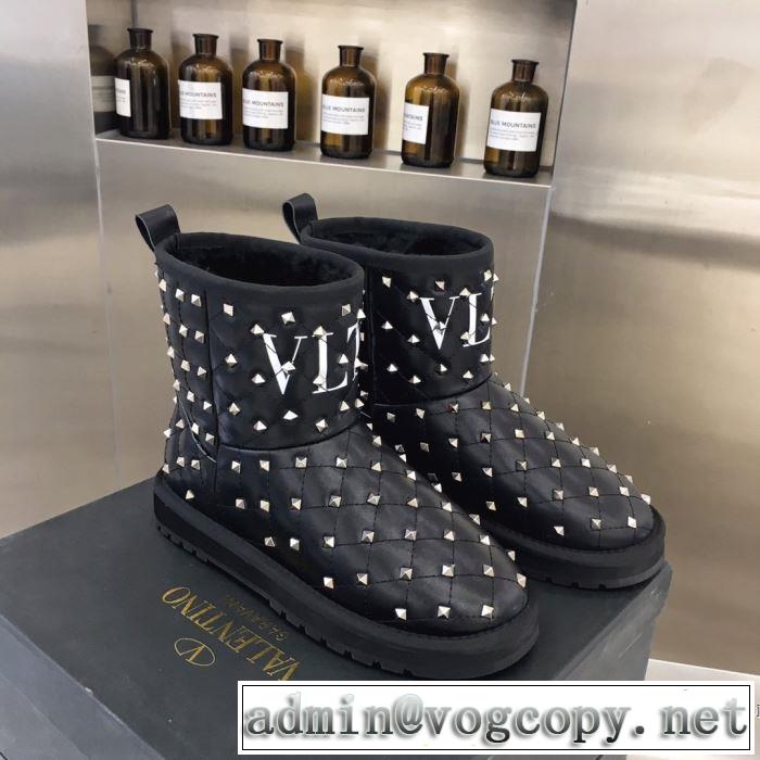 2色可選 サイズのよさを感じる新作 レザーブーツ 今年の流行りファション ヴァレンティノ VALENTINO 【2019秋冬トレンド】押さえておきたい