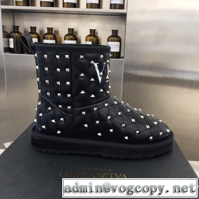 2色可選 サイズのよさを感じる新作 レザーブーツ 今年の流行りファション ヴァレンティノ VALENTINO 【2019秋冬トレンド】押さえておきたい