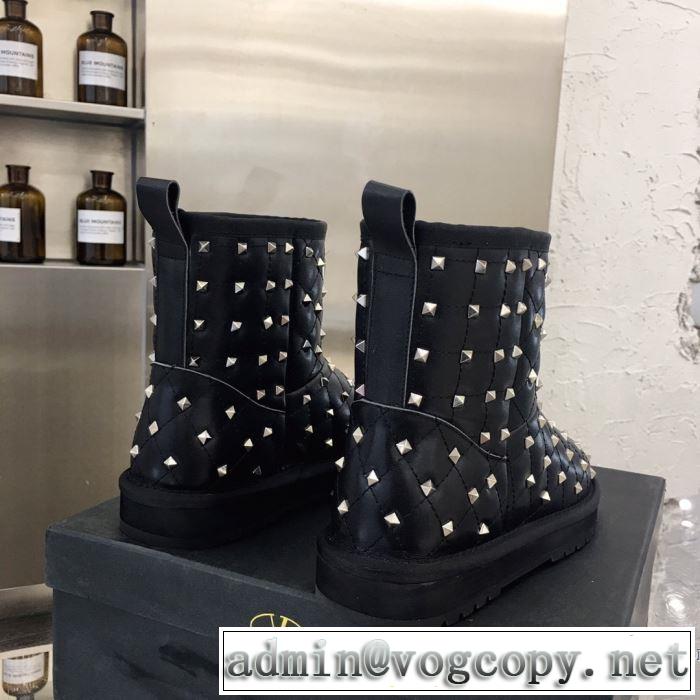 2色可選 サイズのよさを感じる新作 レザーブーツ 今年の流行りファション ヴァレンティノ VALENTINO 【2019秋冬トレンド】押さえておきたい