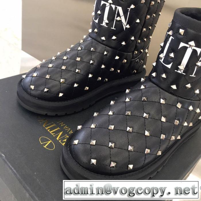 2色可選 サイズのよさを感じる新作 レザーブーツ 今年の流行りファション ヴァレンティノ VALENTINO 【2019秋冬トレンド】押さえておきたい