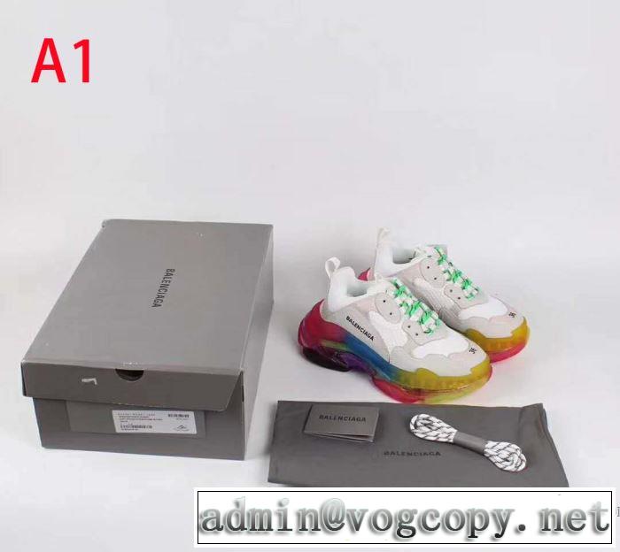 4色可選 ランニングシューズ  大人カジュアル夏ファッション2019 魅力的なカラー使い バレンシアガ BALENCIAGA
