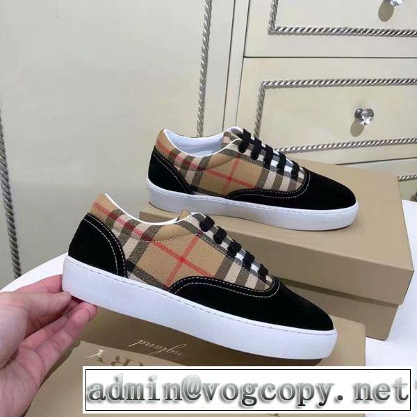 最新のトレンドブランド人気的 2019年春夏シーズンの人気 バーバリー BURBERRY カジュアルシューズ 2色可選