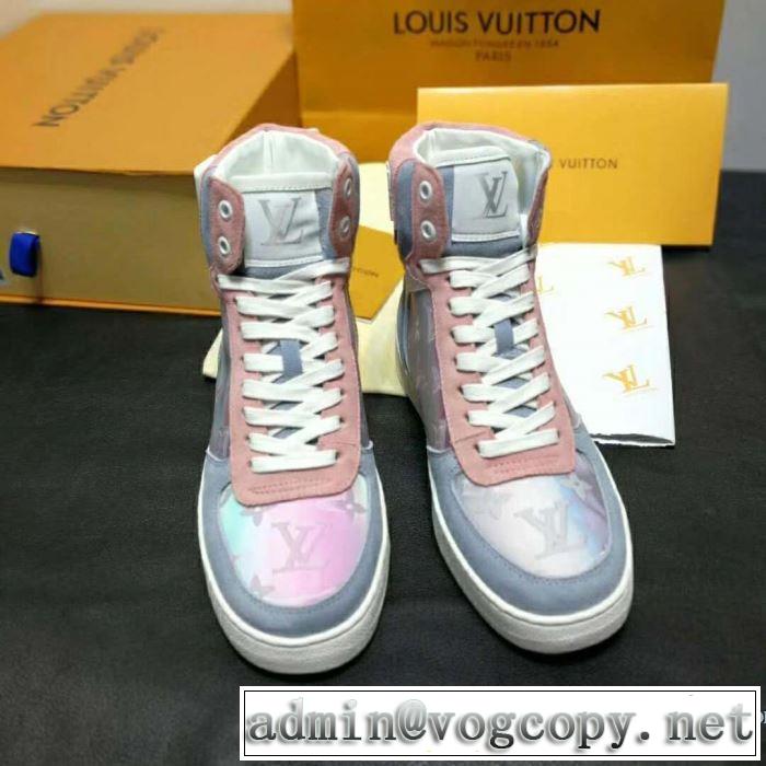 2019春夏のトレンド新商品 夏先に大活躍する ルイ ヴィトン LOUIS VUITTON ハイトップシューズ 2色可選 男女兼用
