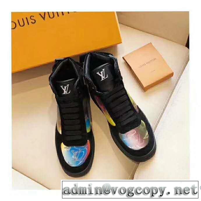 2019春夏のトレンド新商品 夏先に大活躍する ルイ ヴィトン LOUIS VUITTON ハイトップシューズ 2色可選 男女兼用