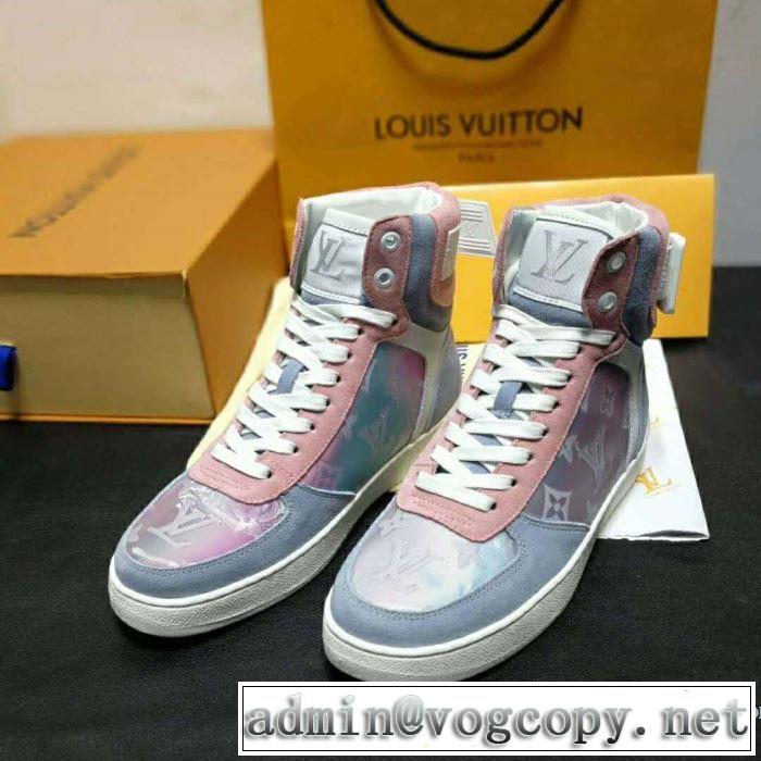 2019春夏のトレンド新商品 夏先に大活躍する ルイ ヴィトン LOUIS VUITTON ハイトップシューズ 2色可選 男女兼用