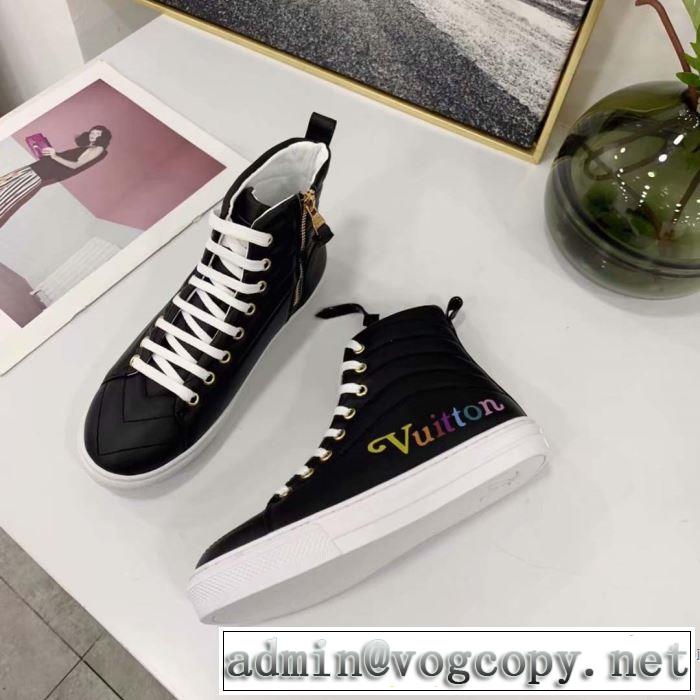 注目度が高まり最新コレクション 2019春夏は人気定番 ルイ ヴィトン LOUIS VUITTON ハイトップシューズ 2色可選