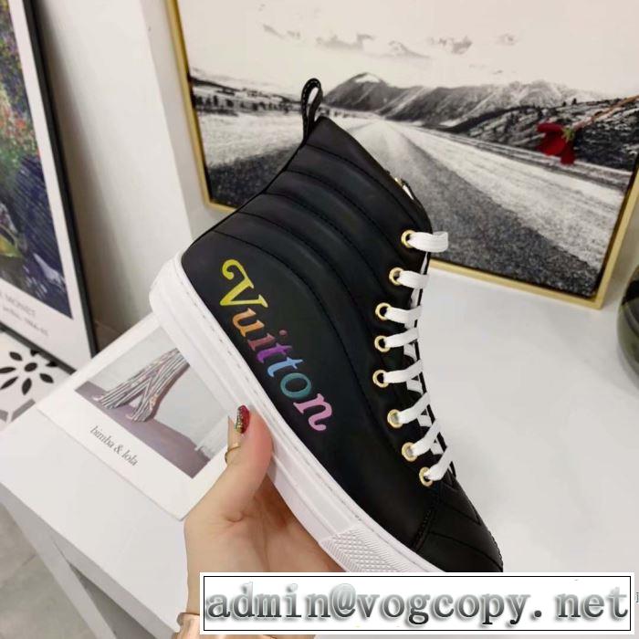 注目度が高まり最新コレクション 2019春夏は人気定番 ルイ ヴィトン LOUIS VUITTON ハイトップシューズ 2色可選