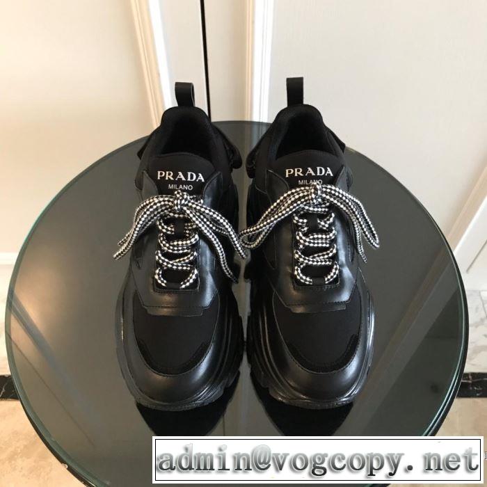 カジュアルシューズ 2色可選 プラダ PRADA 2019春夏トレンドアイテム 今シーズン注目のデザイン