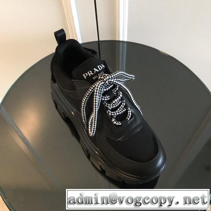 カジュアルシューズ 2色可選 プラダ PRADA 2019春夏トレンドアイテム 今シーズン注目のデザイン
