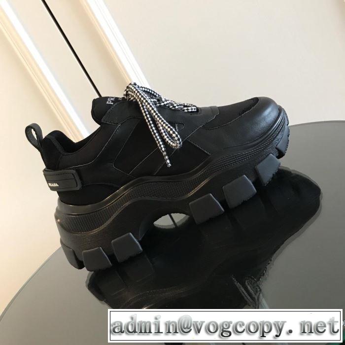 カジュアルシューズ 2色可選 プラダ PRADA 2019春夏トレンドアイテム 今シーズン注目のデザイン