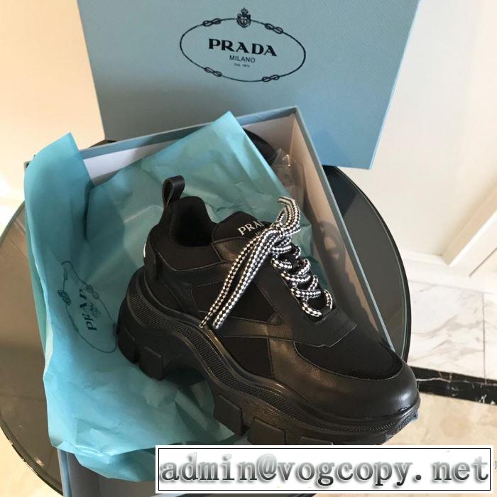 カジュアルシューズ 2色可選 プラダ PRADA 2019春夏トレンドアイテム 今シーズン注目のデザイン