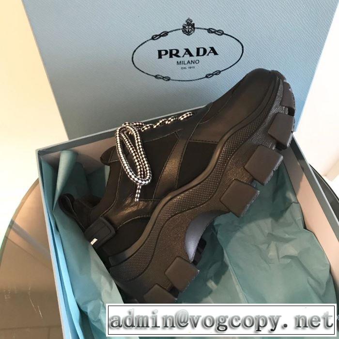 カジュアルシューズ 2色可選 プラダ PRADA 2019春夏トレンドアイテム 今シーズン注目のデザイン