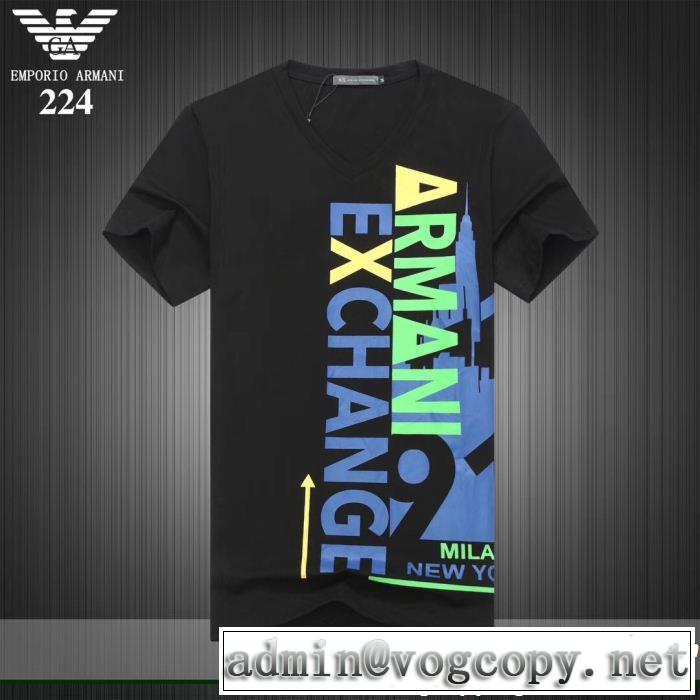 春夏の流行りトップス きれいめ上品に ARMANI アルマーニ 半袖Tシャツ 3色可選
