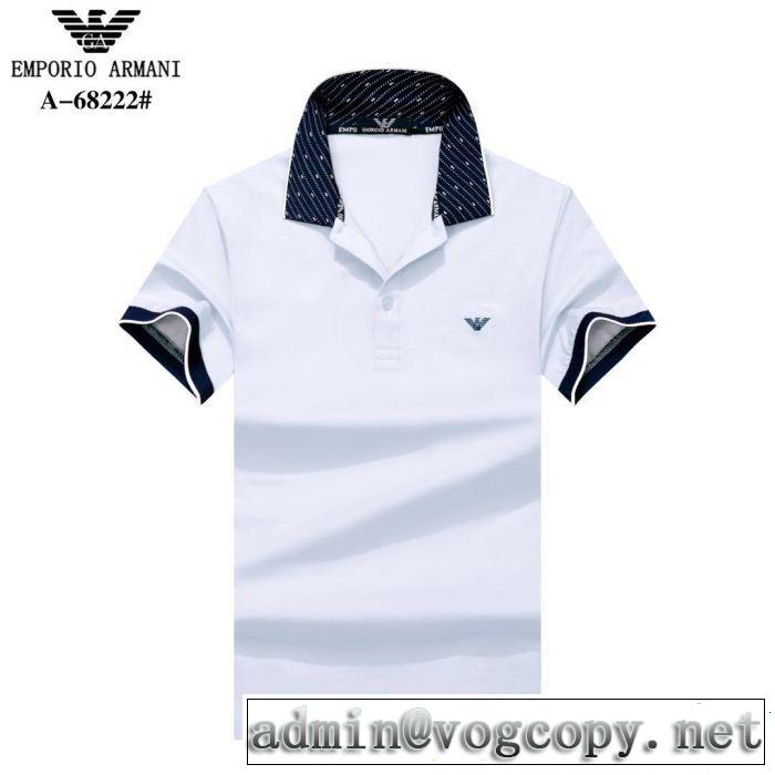 半袖Tシャツ 4色可選 夏の王道　適度な上品さ 2019即旬な装いに ARMANI アルマーニ