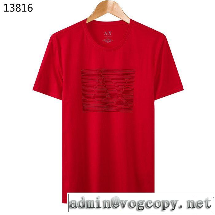 目を引く春夏トップス 今年もトレンド ARMANI アルマーニ 半袖Tシャツ 4色可選