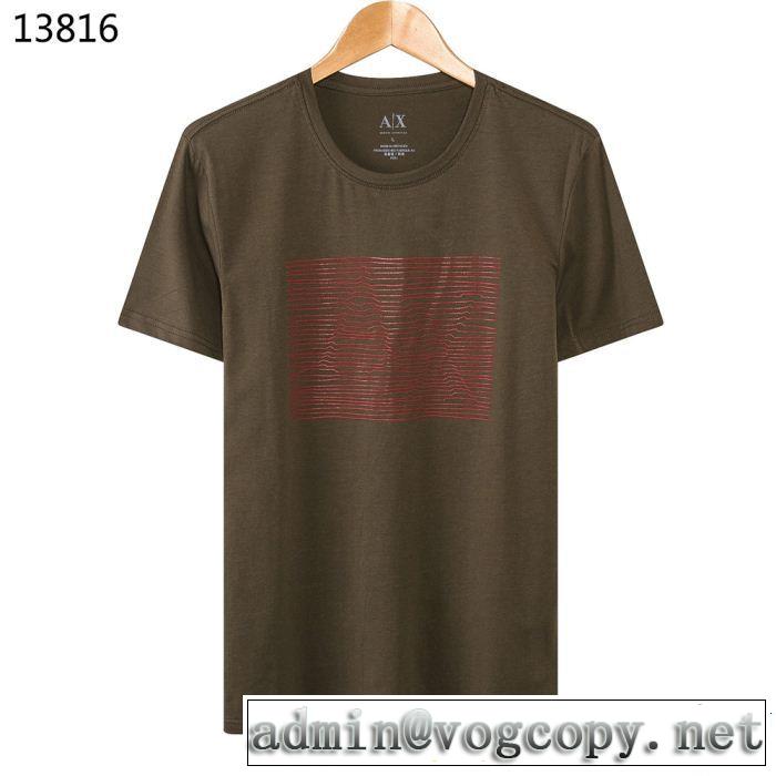 目を引く春夏トップス 今年もトレンド ARMANI アルマーニ 半袖Tシャツ 4色可選