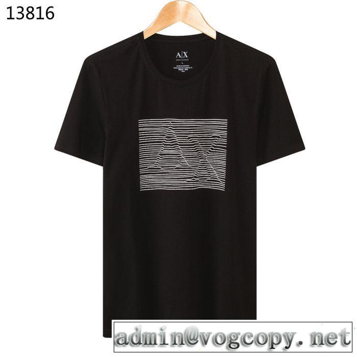 目を引く春夏トップス 今年もトレンド ARMANI アルマーニ 半袖Tシャツ 4色可選