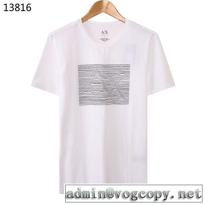 目を引く春夏トップス 今年もトレンド ARMANI アルマーニ 半袖Tシャツ 4色可選