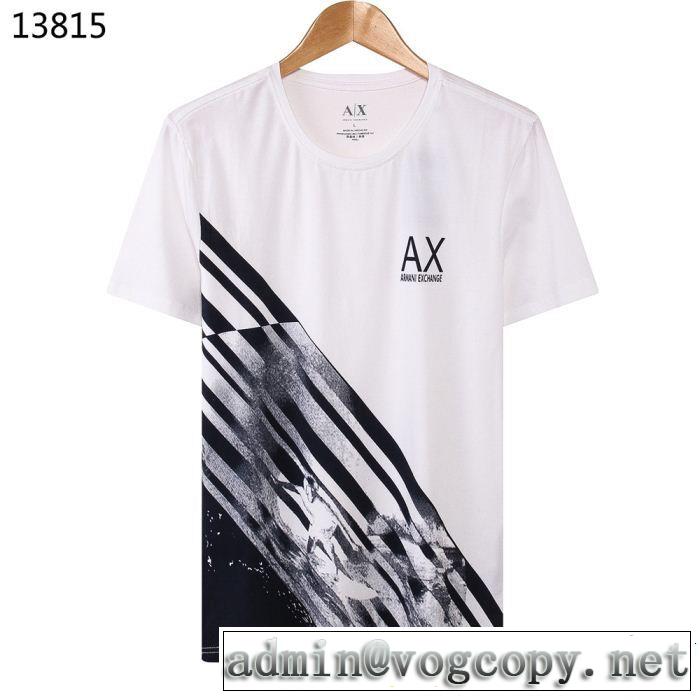 スタイルアップ効果 ARMANI アルマーニ 半袖Tシャツ 4色可選 サラサラの着心地