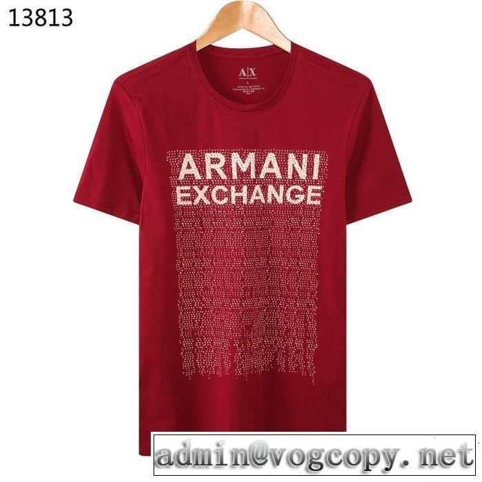 半袖Tシャツ 4色可選 大人っぽく仕上げ きれいめ派に上質 ARMANI アルマーニ