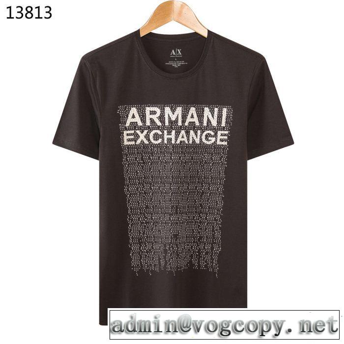 半袖Tシャツ 4色可選 大人っぽく仕上げ きれいめ派に上質 ARMANI アルマーニ