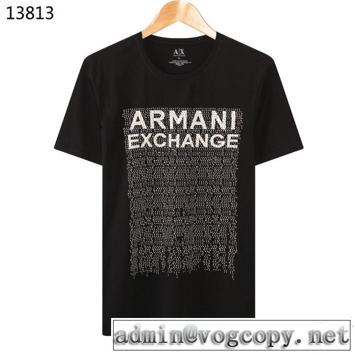 半袖Tシャツ 4色可選 大人っぽく仕上げ きれいめ派に上質 ARMANI アルマーニ