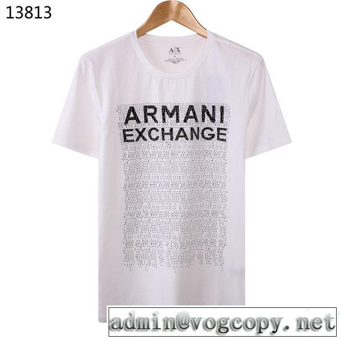 半袖Tシャツ 4色可選 大人っぽく仕上げ きれいめ派に上質 ARMANI アルマーニ